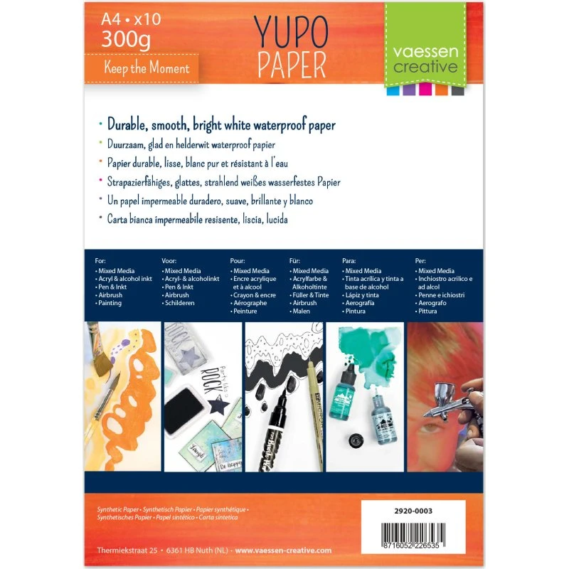 Vaessen Creative Papier Yupo Blanc A4 300g 10 pcs