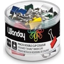 Wonday Pince à Dessin Double Clip Métal 19 mm - 40 unités