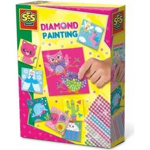 SES Creative - Autocollants Diamant, 6 Feuilles + 8 Papiers