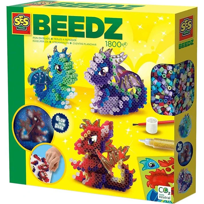SES Creative - Perles à Repasser Dragons 3D