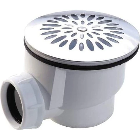 Nicoll Bonde douche inox 90 mm sortie horizontale