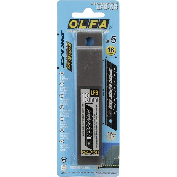 OLFA Lames de rechange Speed Blade 18 mm (5 pièces)