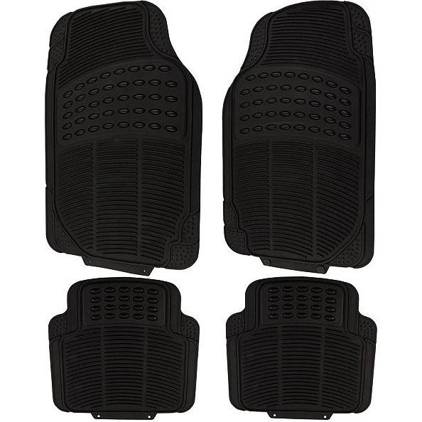 WOLTU Tapis de Sol Voiture Noir 4 Pièces