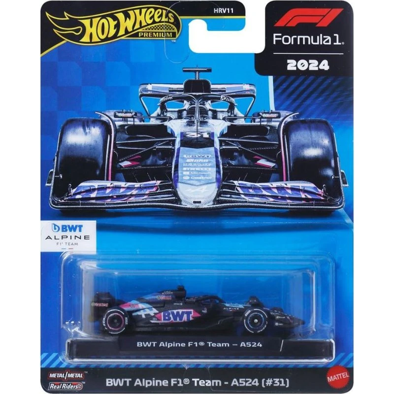 Hot Wheels - Voitures de Course Formule 1 - Noir - Modèles Variés