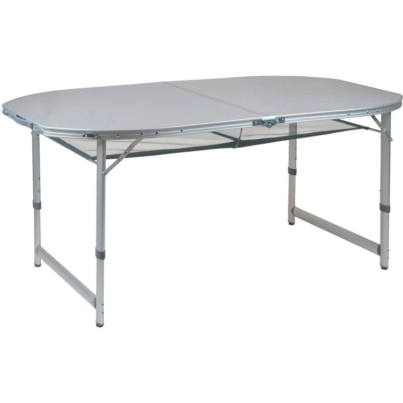 Bo-Camp Table Ovale 150x80 cm Aluminium Réglable