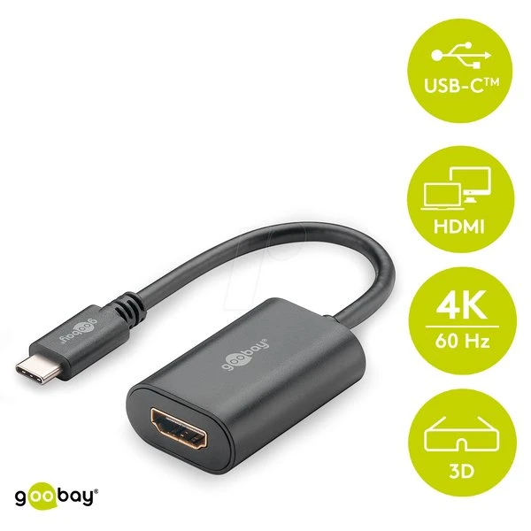 Goobay Adaptateur USB-C vers HDMI 4K 60Hz
