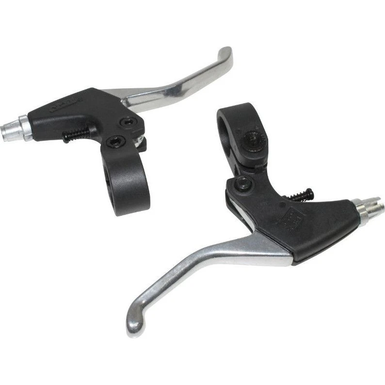 Newton Levier de Frein V-BRAKE 2 Doigts Alu Argent/Noir