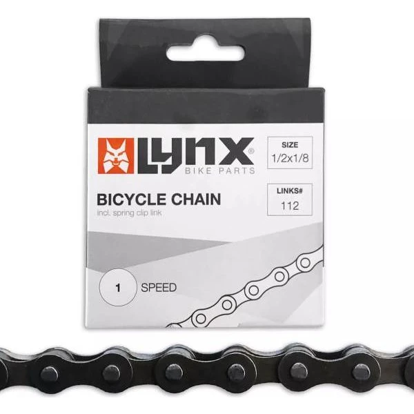 Lynx Chaîne 1/2 x 1/8" 112 Liens Noire