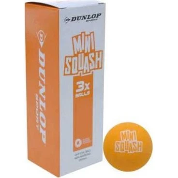 Dunlop Play Mini Squash - Lot de 3 balles orange