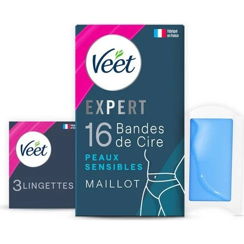 Veet Expert Cire Froide Maillot Peaux Sensibles x16