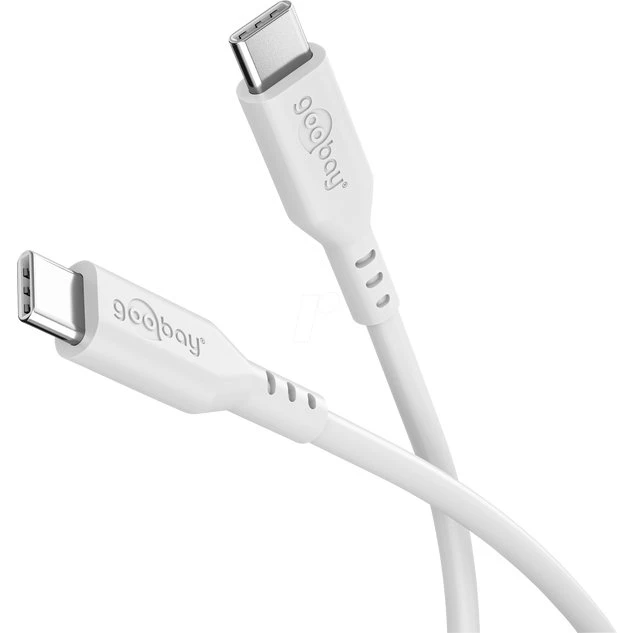 Câble USB-C à USB-C 1,5 m Blanc - Silicone