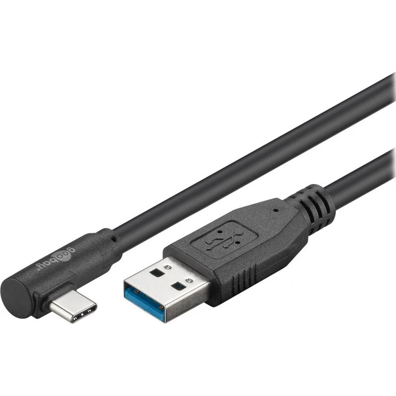 Goobay Câble USB-C coudé 90° vers USB-A 50 cm Noir