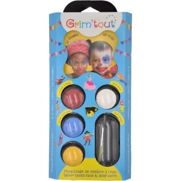 GRIM'TOUT Palette Maquillage 4 Couleurs - Le Clown