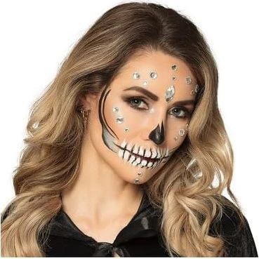 SkeleGlow Kit Maquillage Bijoux Visage Squelette