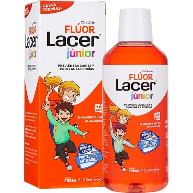 Lacer Fluor Bain de Bouche Fraise 0,05% 500 ml