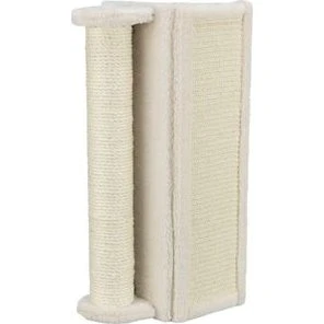 Trixie Griffoir Angle avec Poteau Sisal et Peluche Beige