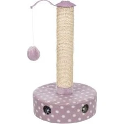 Trixie TRX-42930 Tronc à griffer peluche + balles, mauve et naturel