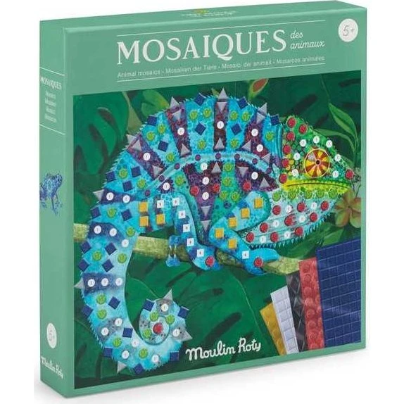 Moulin Roty - Coffret Mosaïque Animaux Tout Autour du Monde