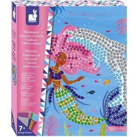 Janod Kit Créatif Mosaïques Dauphins et Sirènes