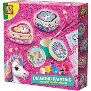 SES CREATIVE Unicorn - Boîtes à bijoux en bois