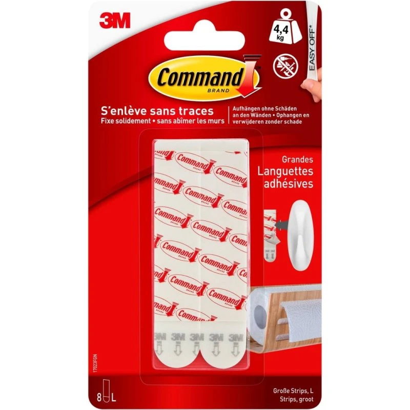 3M Command Large bandes adhésives rechargeables 17023P