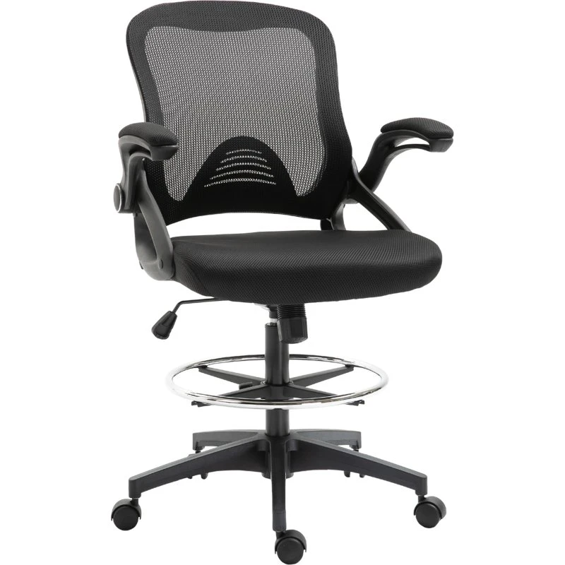 Brand: Fauteuil de bureau assise haute tissu maille noir