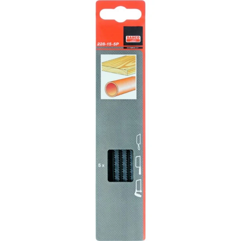 Bahco Lame de rechange 150 mm 15 TPI, 5 pièces