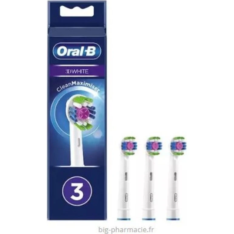 Oral-B 3D White Brossettes de Rechange x3