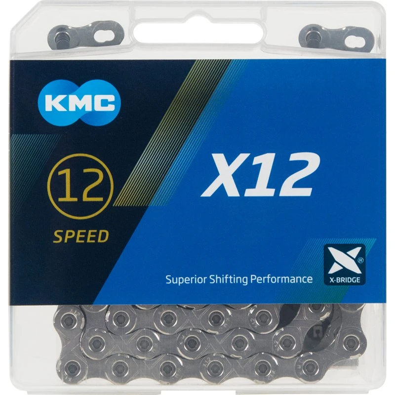 KMC X12 Chaîne 12V Argent - 126 Maillons