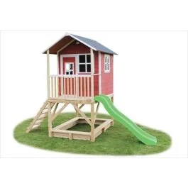 Exit Loft 500 Maisonnette en bois rouge pour enfants