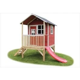 Exit Toys Loft 300 Cabane en bois rouge sur pilotis