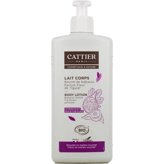 Cattier Lait Corps Hydratant Fleur de Figuier 500ml Bio