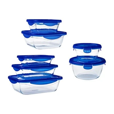 Pyrex Cook & Go - Ensemble de 7 Boîtes en Verre