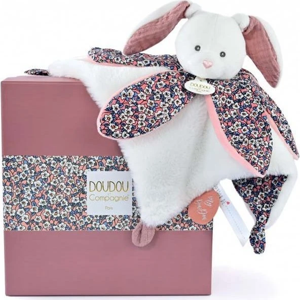 Doudou et Compagnie Lapin Rose Pétale - Collection Boh'aime