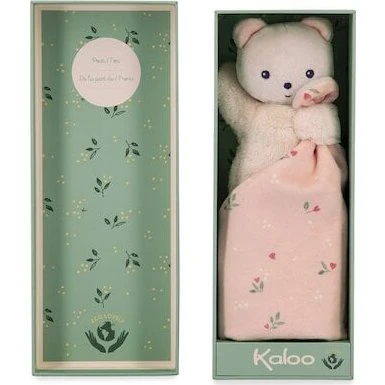 Kaloo Doudou Ourson Carré Douceur 17cm Rose
