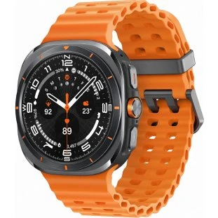 Samsung Galaxy Watch Ultra 2025 47 mm Gris Titan, Bracelet Bleu Marine Orange