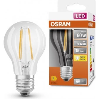 OSRAM LED Classic A Filament 6,5W 2700K E27