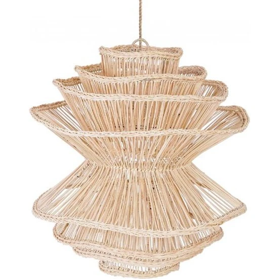 Shiitake - Pendentif Rotin Naturel - L