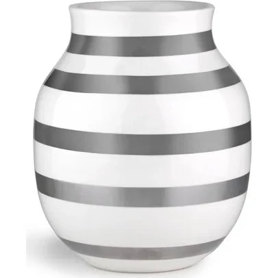 Kähler Design Omaggio Vase H 20 cm Argent