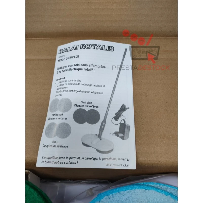 DUO SPINNING - Balai motorisé sans fil 2 têtes rotatives