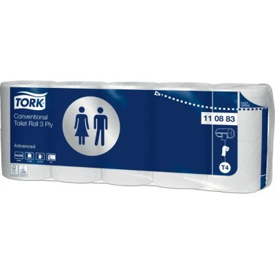 Tork Papier Toilette 3 Plis Blanc, 30 Rouleaux