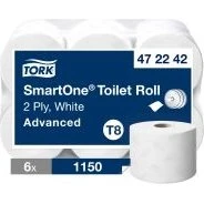 Tork SmartOne 472242 Papier Toilette Rouleau Blanc x6