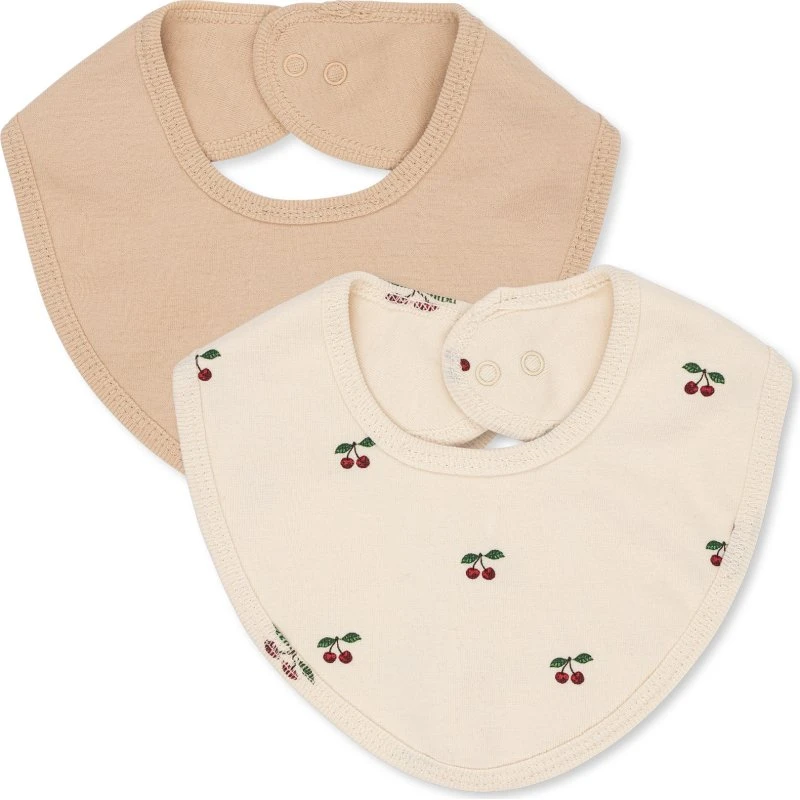 Konges Sløjd Bavoir Cerise 2pcs Coton Bio