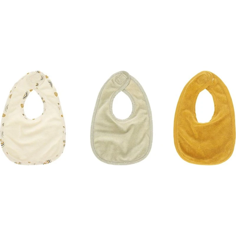 Bavoirs pour Bébé Lot de 3 Coton 25cm Multicolore