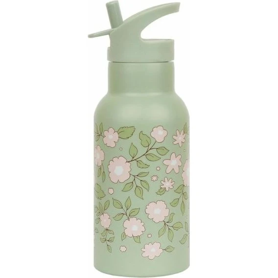 A Little Lovely Company Gourde Isotherme Enfant 350 ml Fleurs Vertes