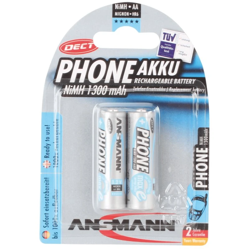 Ansmann AA NiMH 1300mAh Rechargeables