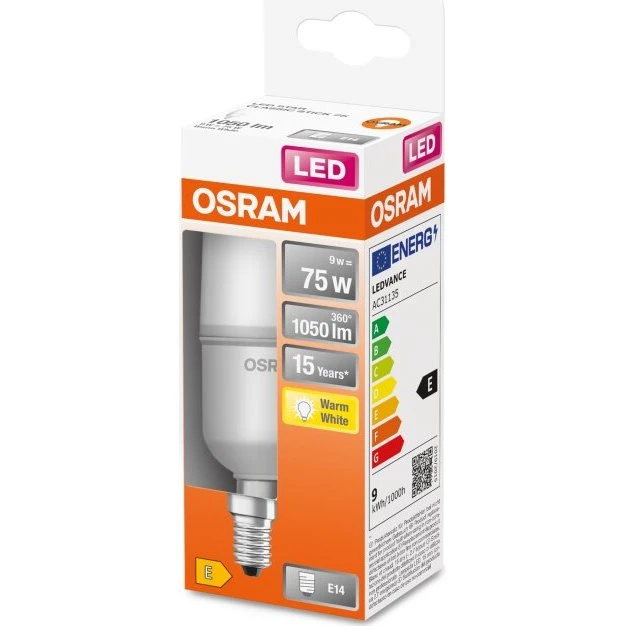 OSRAM LED STAR STICK 9W 2700K E14 Givrée