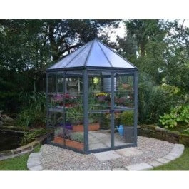 Canopia Oasis™ Hexagonale 5,26m² Gris Alu/Polycarbonate