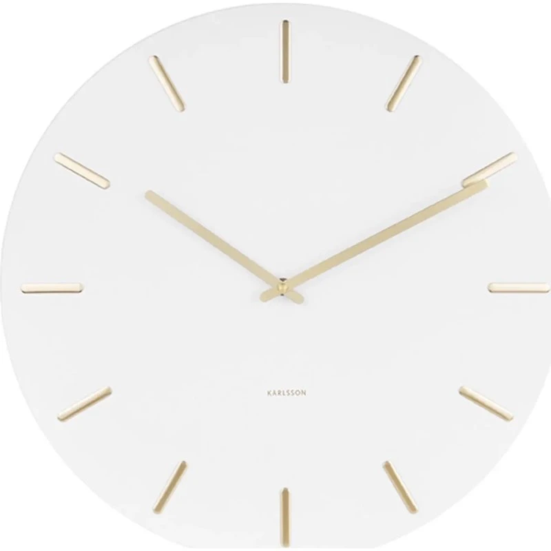 Karlsson Charm Horloge Murale KA5716WH Blanc Doré