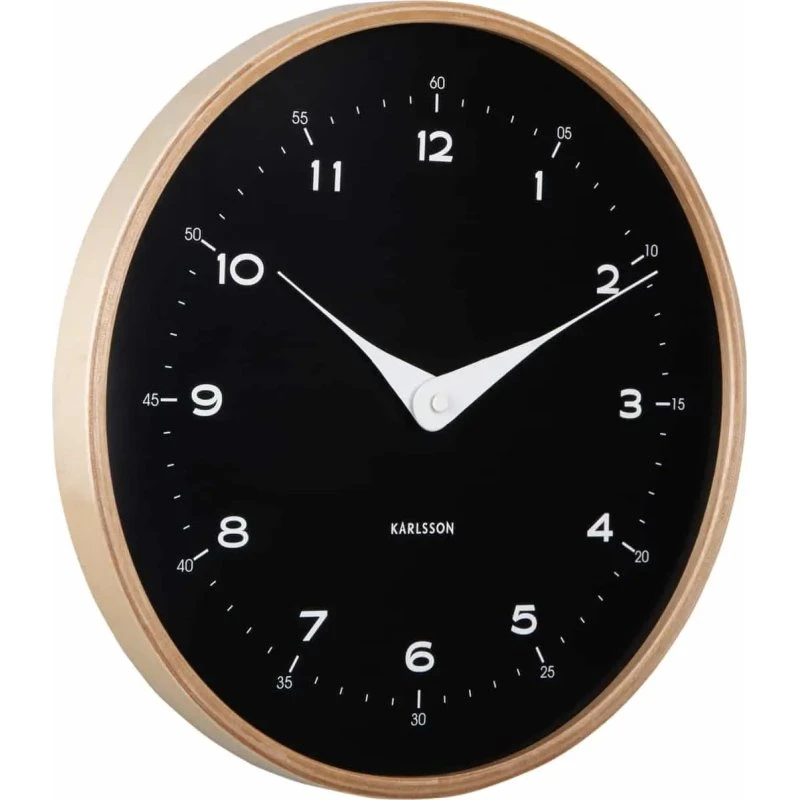 Karlsson Osado Dome Horloge Murale KA5995BK Noire